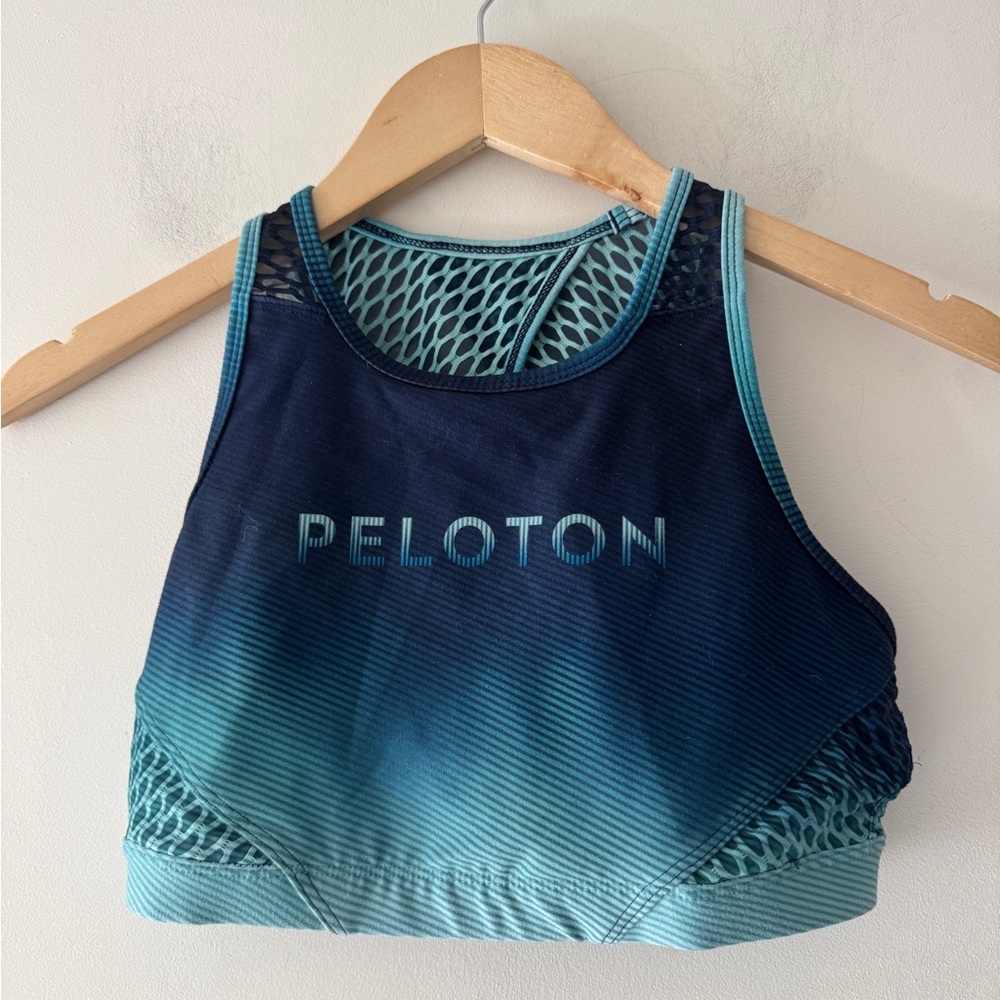 Peloton x With‎ Stripe Blue Fade Sports Bra